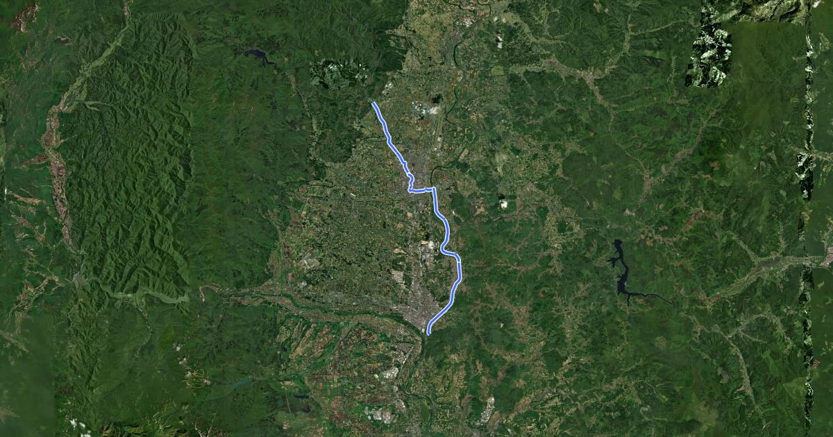 Маршрут 岩手県道501号 на спутниковом снимке