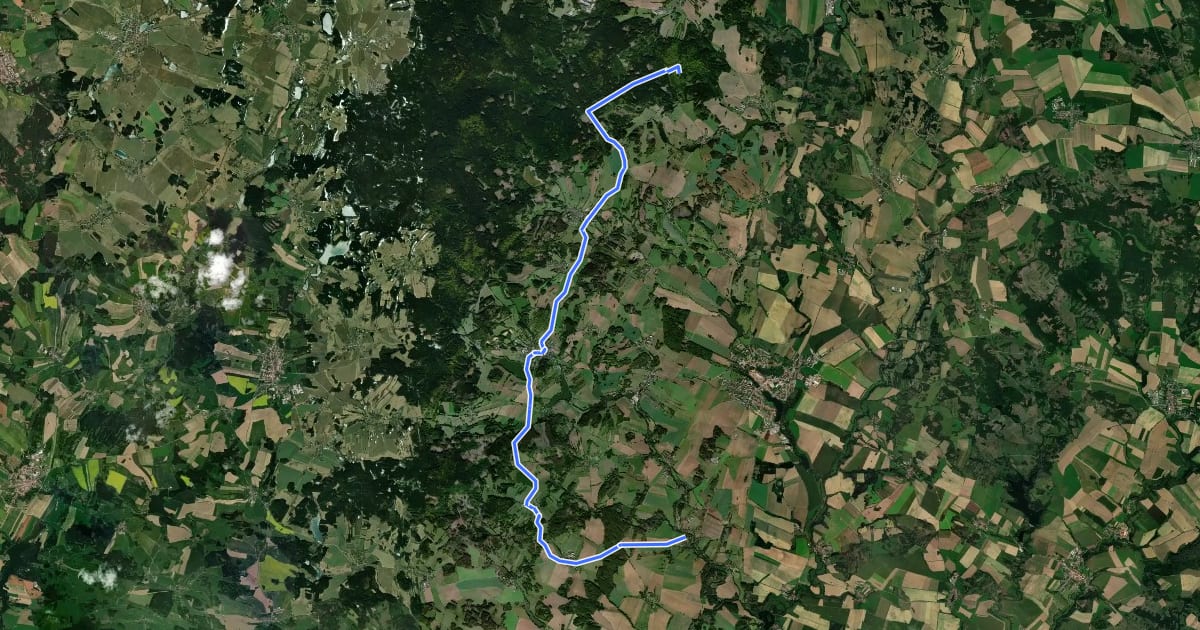 Маршрут 5021 Kostelní Myslová - Roštejn на спутниковом снимке