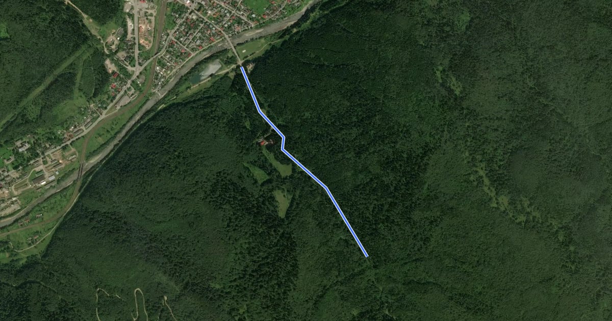 Маршрут №5040 «До джерел мінеральної води» на спутниковом снимке
