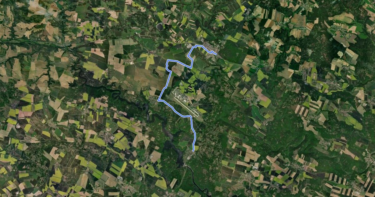 Маршрут 5108 Náměšť nad Oslavou - Kramolín на спутниковом снимке