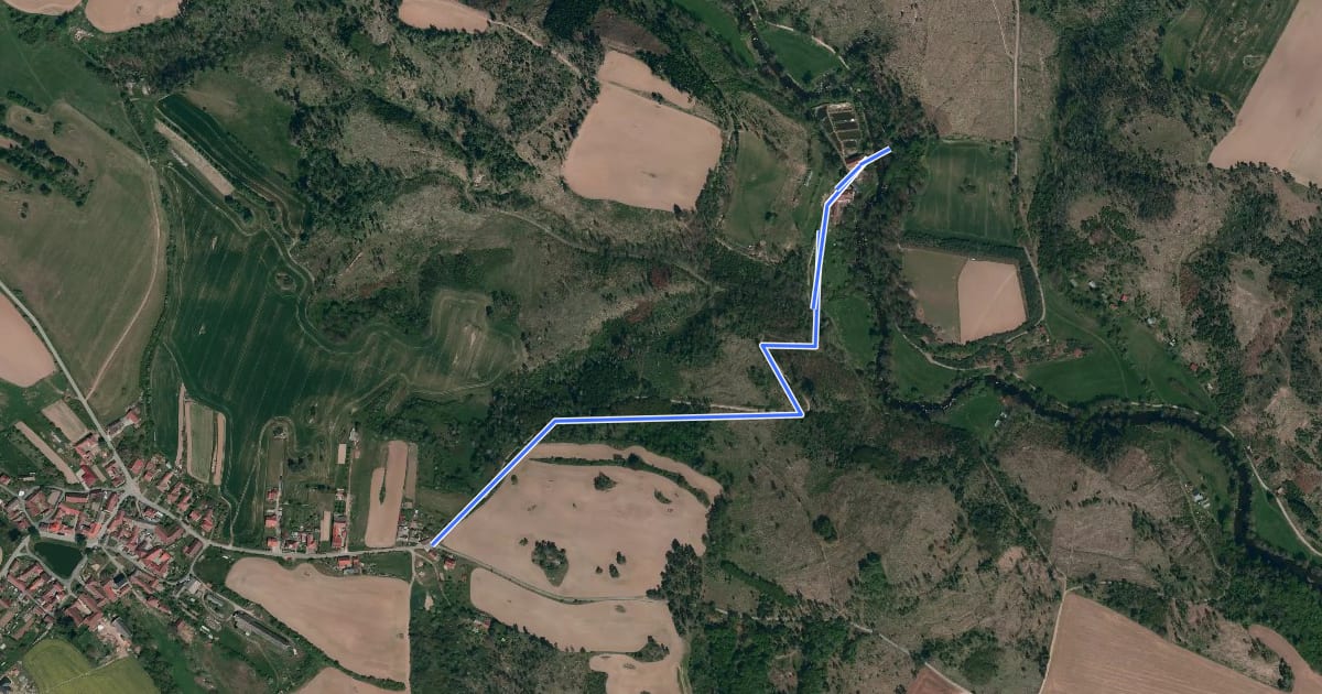 Маршрут 5109-5206 Řihákův mlýn - Studnice (spojka) на спутниковом снимке