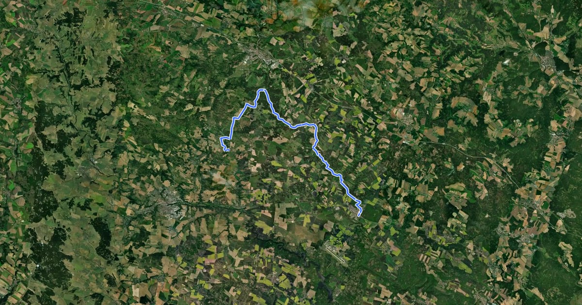 Маршрут 5109 Nárameč - Náměšť nad Oslavou на спутниковом снимке