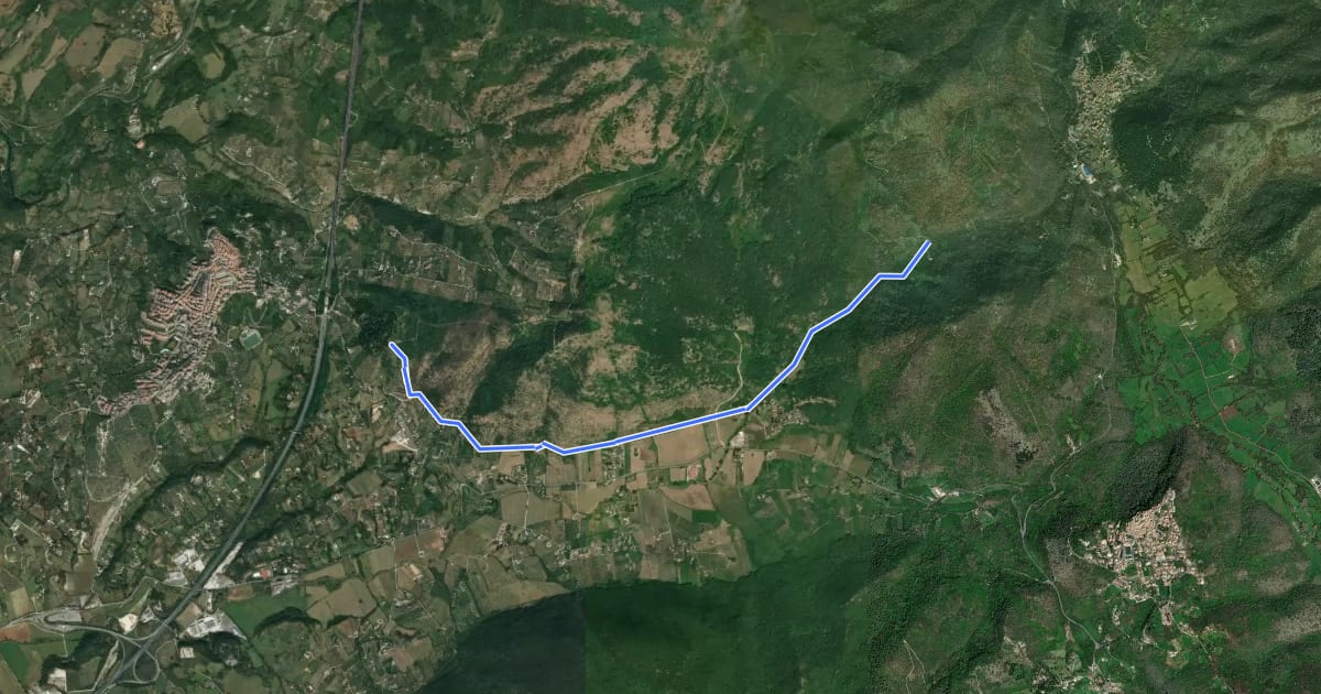 Маршрут 520B на спутниковом снимке