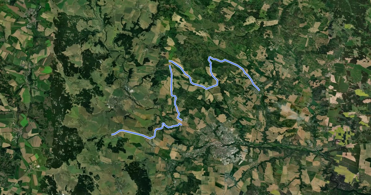 Маршрут 5214 Hvězdoňovice - Trnava на спутниковом снимке