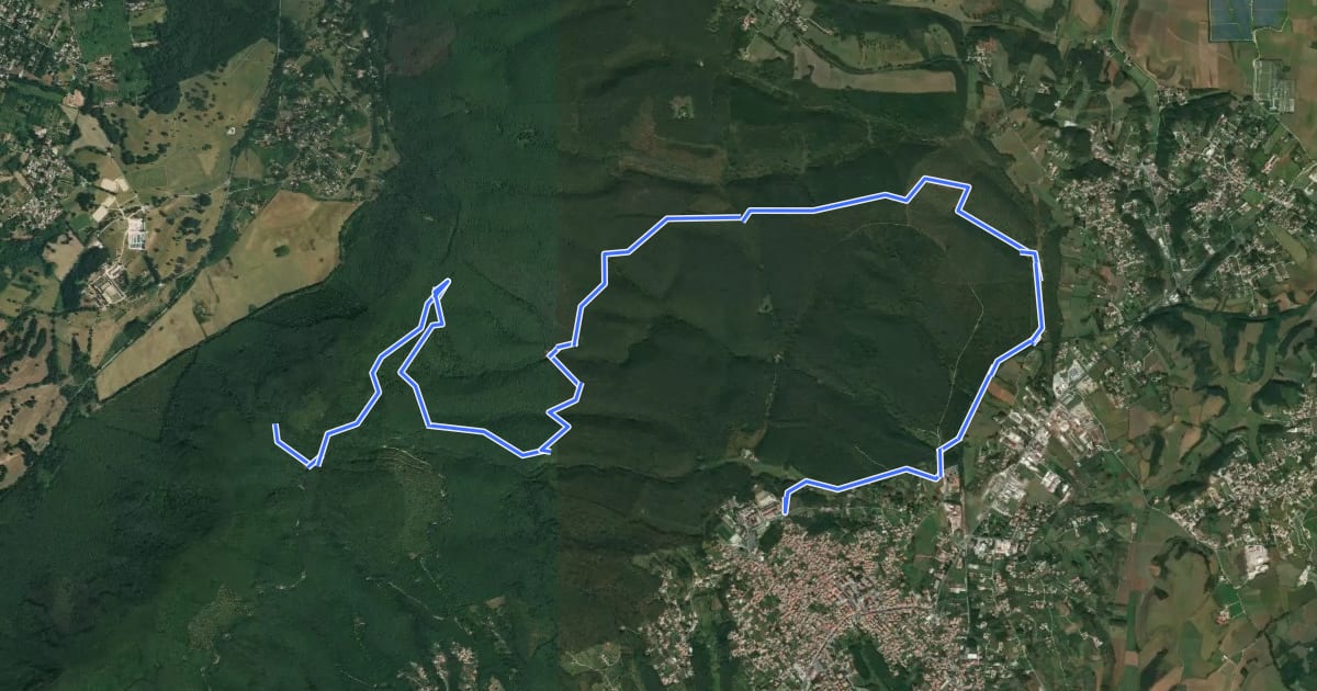 Маршрут 525 на спутниковом снимке