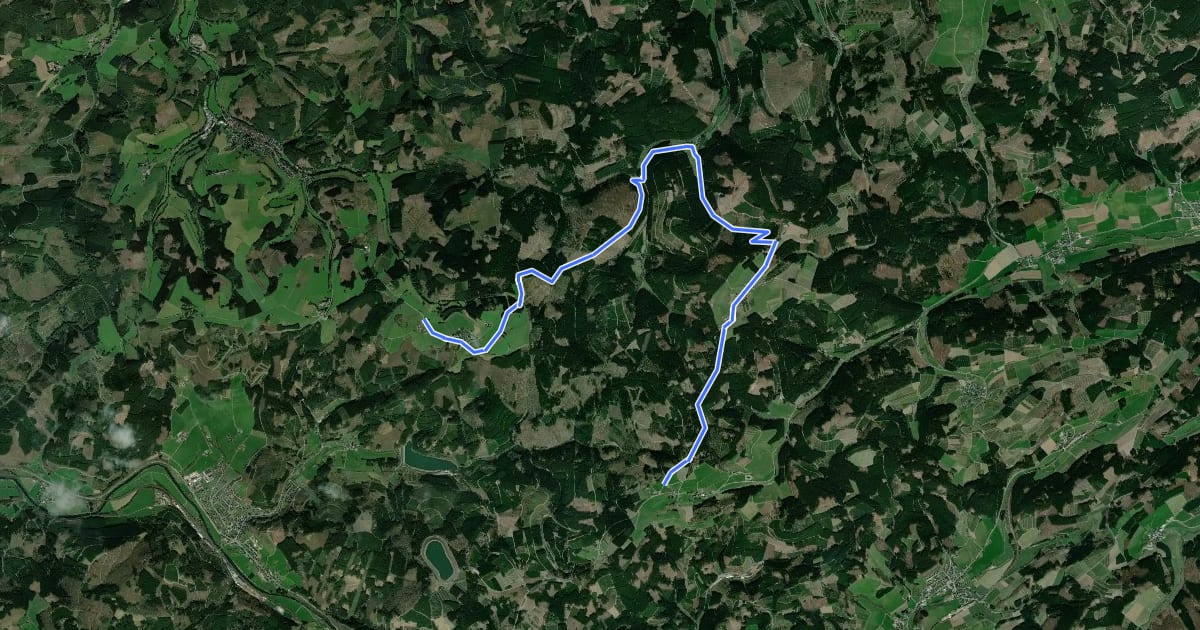Маршрут (53) Finnentrop-Faulebutter - (71) Sundern-Wildewiese на спутниковом снимке