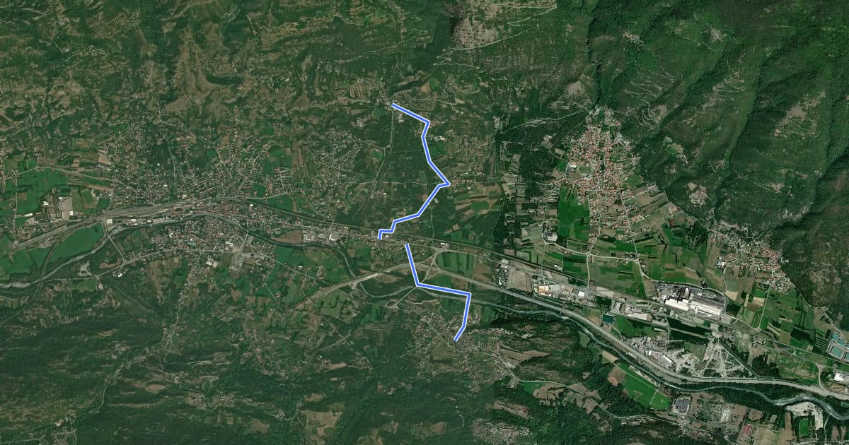 Маршрут 541C на спутниковом снимке
