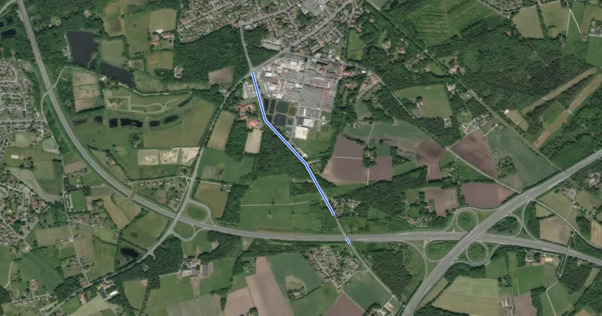 Маршрут 55-60 на спутниковом снимке