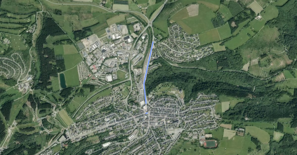 Маршрут (55) Winterberg - (56) Winterberg на спутниковом снимке