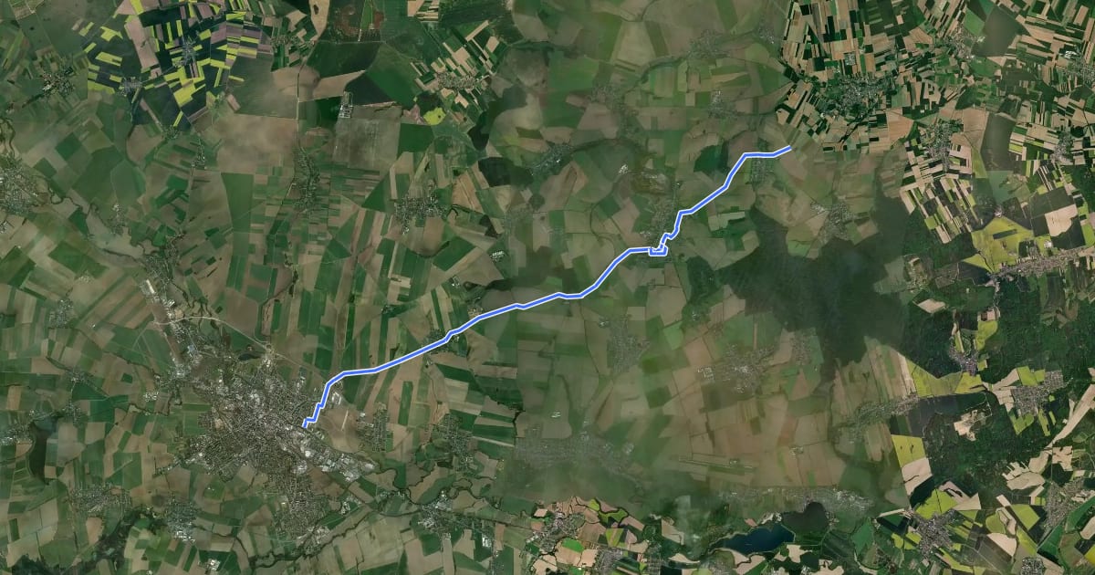 Маршрут 552 Opava - Strahovice (CZ) / Krzanowice (PL) на спутниковом снимке