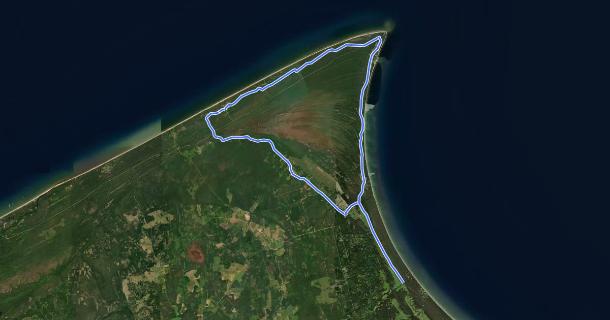 Маршрут 557: Gar Dižjūru un Mazjūru (50km) на спутниковом снимке