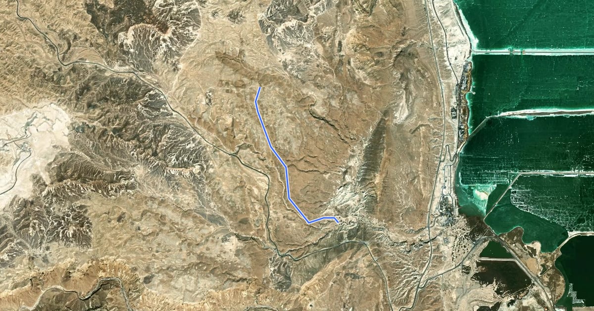 Маршрут מעלה זרון הרגלי на спутниковом снимке