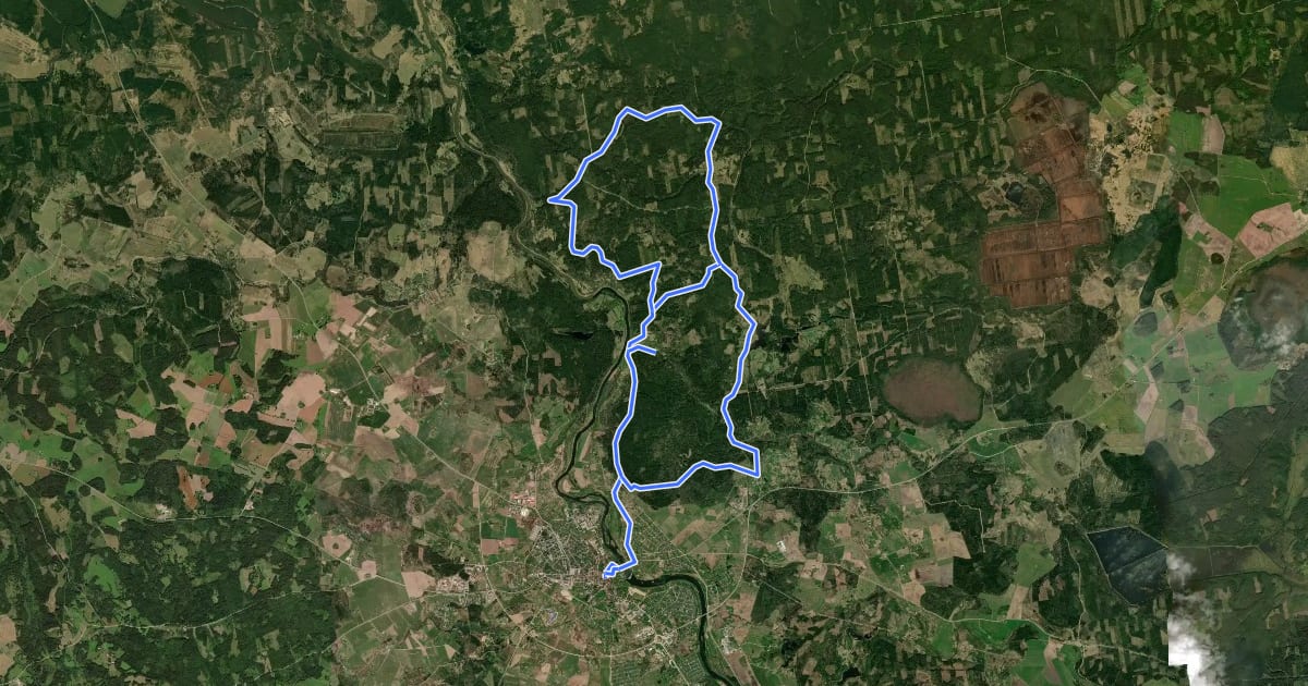 Маршрут 564: Riežupes velomaršruts на спутниковом снимке