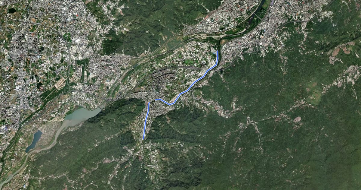 Маршрут 三峽河左岸自行車道 на спутниковом снимке