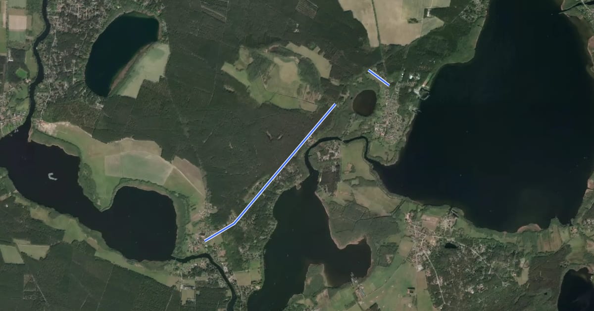 Маршрут 57-61 на спутниковом снимке