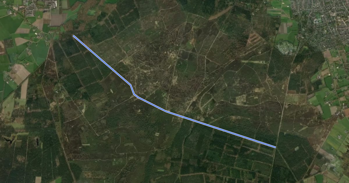 Маршрут 57-62 на спутниковом снимке