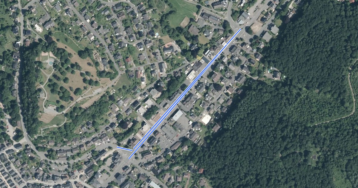 Маршрут (57) Freudenberg - (58) Freudenberg на спутниковом снимке