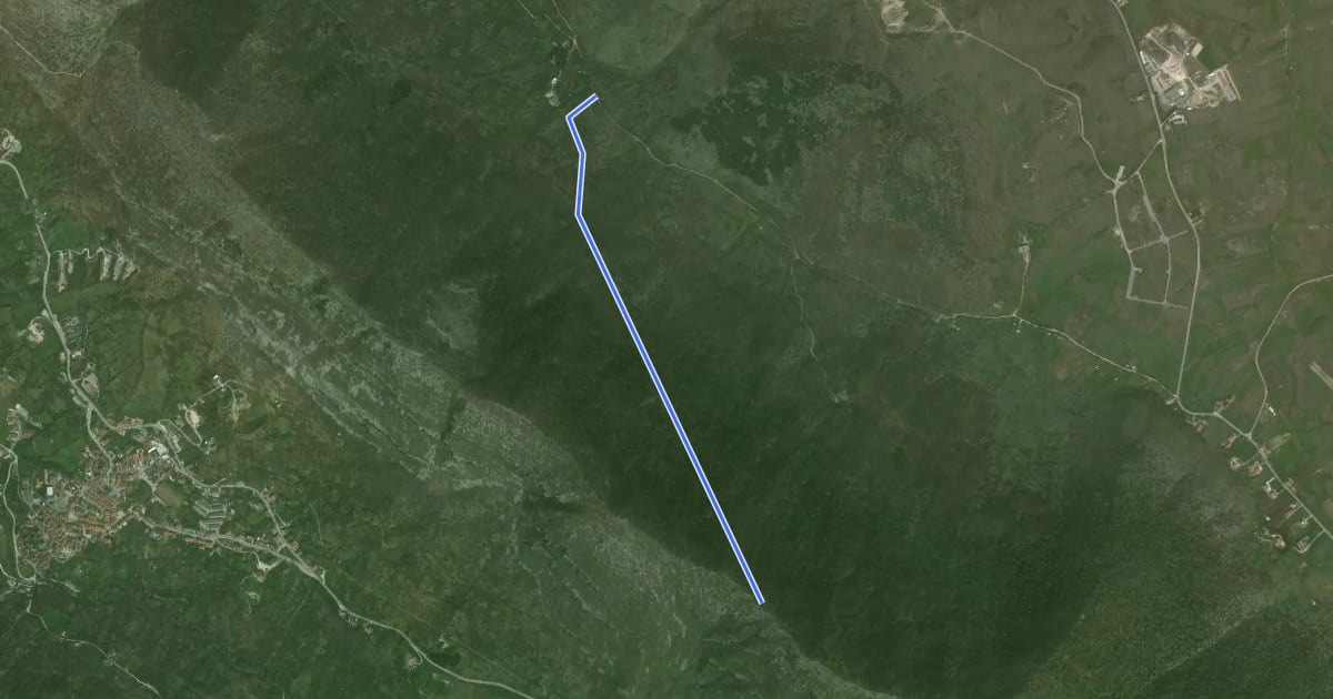 Маршрут 571B на спутниковом снимке