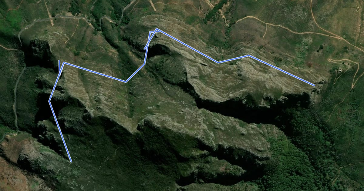 Маршрут 580 m Devil's Peak Traverse на спутниковом снимке