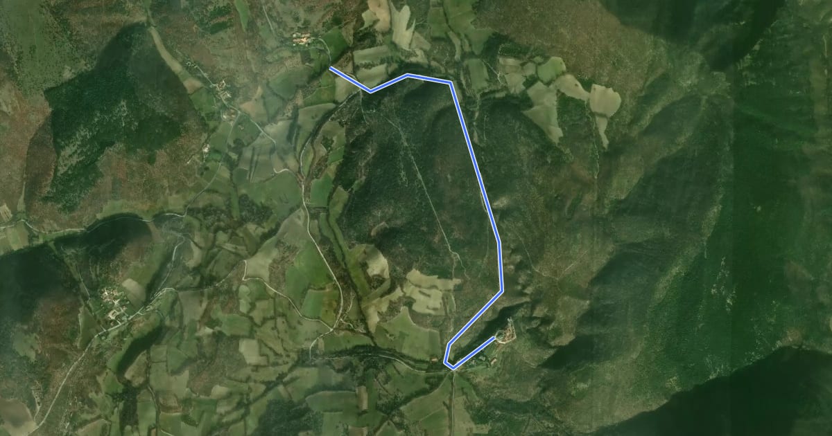 Маршрут 585A на спутниковом снимке