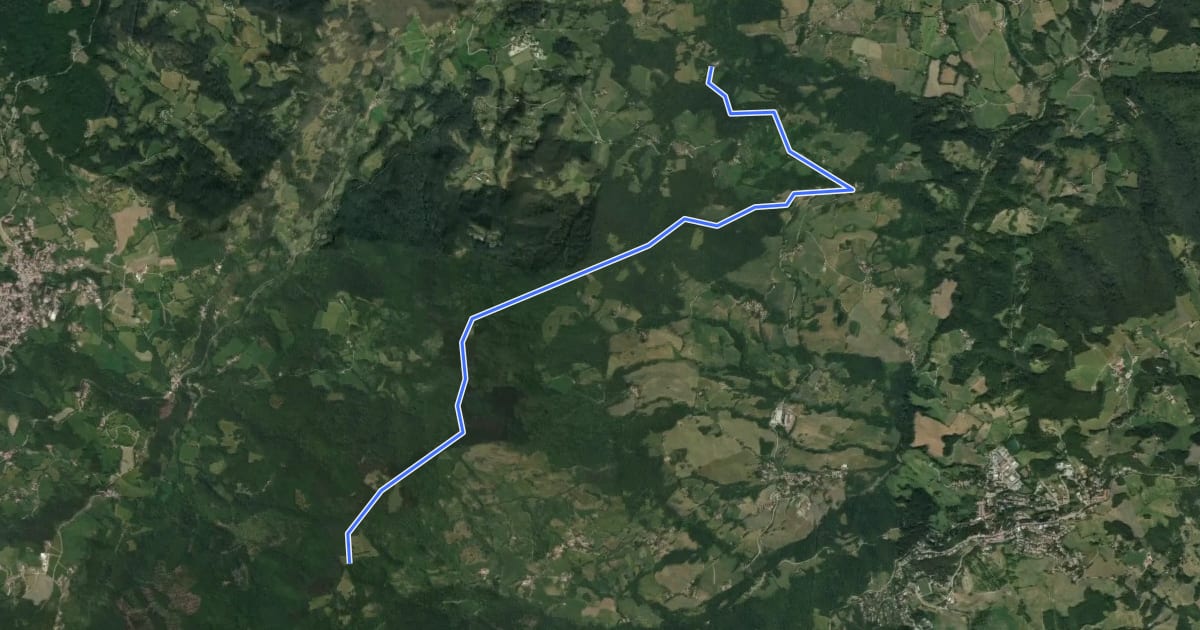 Маршрут 585A на спутниковом снимке
