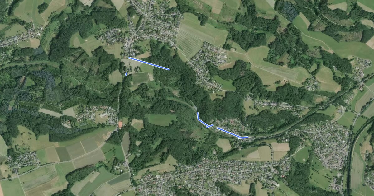 Маршрут [<5a] Wanderweg 5a des KEV [Lohmar] на спутниковом снимке