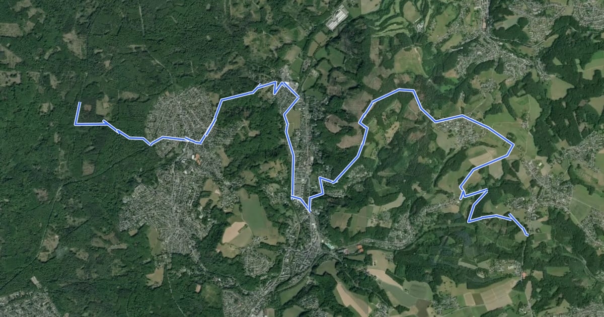 Маршрут [<5a] Wanderweg 5a des KEV [Rösrath] на спутниковом снимке
