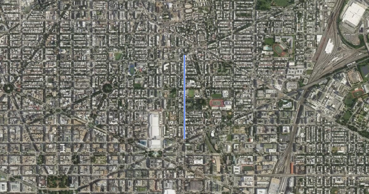Маршрут 5th Street Northwest на спутниковом снимке