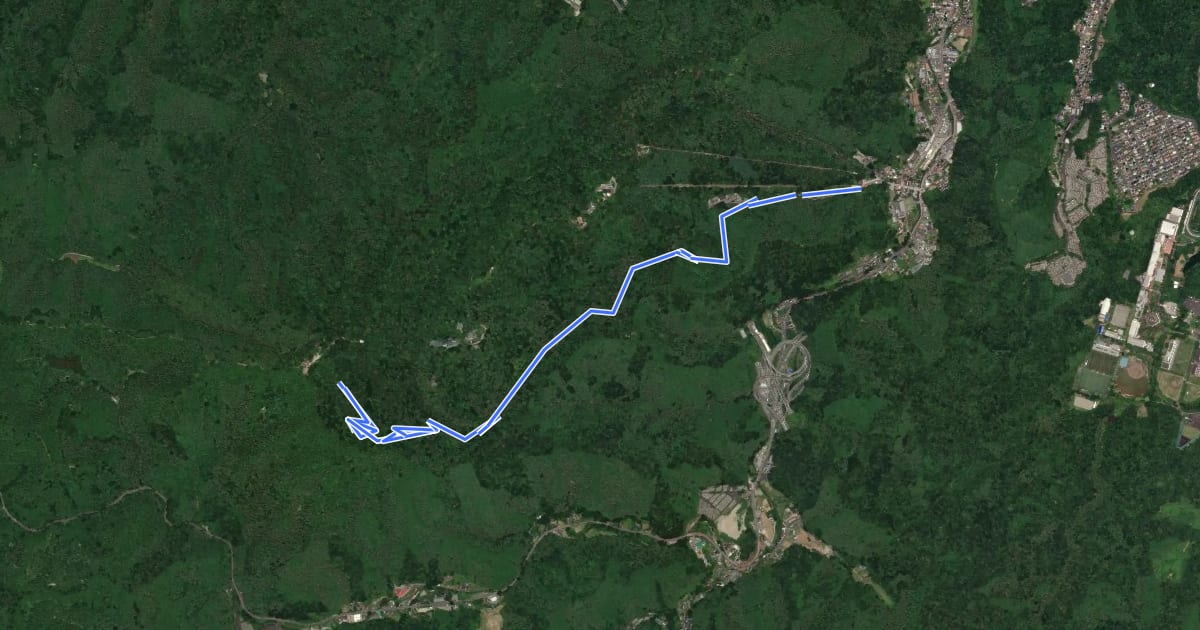 Маршрут 自然研究路6号路 на спутниковом снимке
