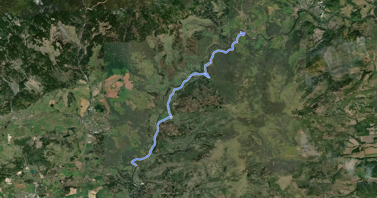 Маршрут 6 Cyklostezka Ohře Part 4 (Radošov - Lužný) на спутниковом снимке