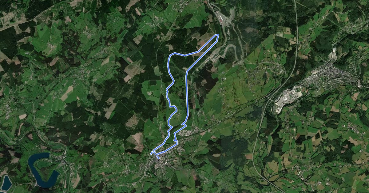 Маршрут 6. Fagnes de Stavelot на спутниковом снимке