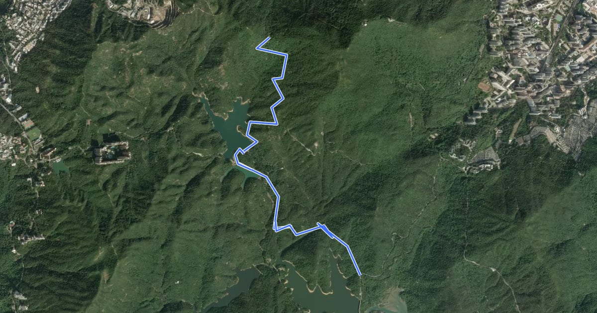 Маршрут 港島徑第6段 Hong Kong Trail Section 6 на спутниковом снимке