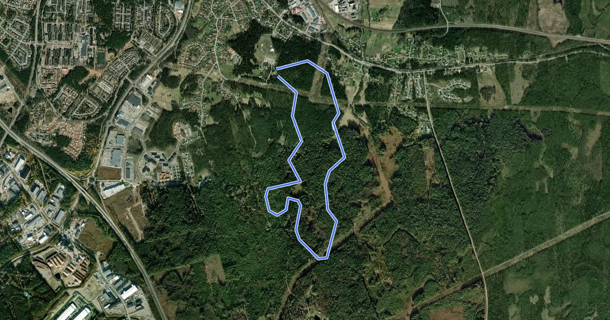 Маршрут 6 km на спутниковом снимке