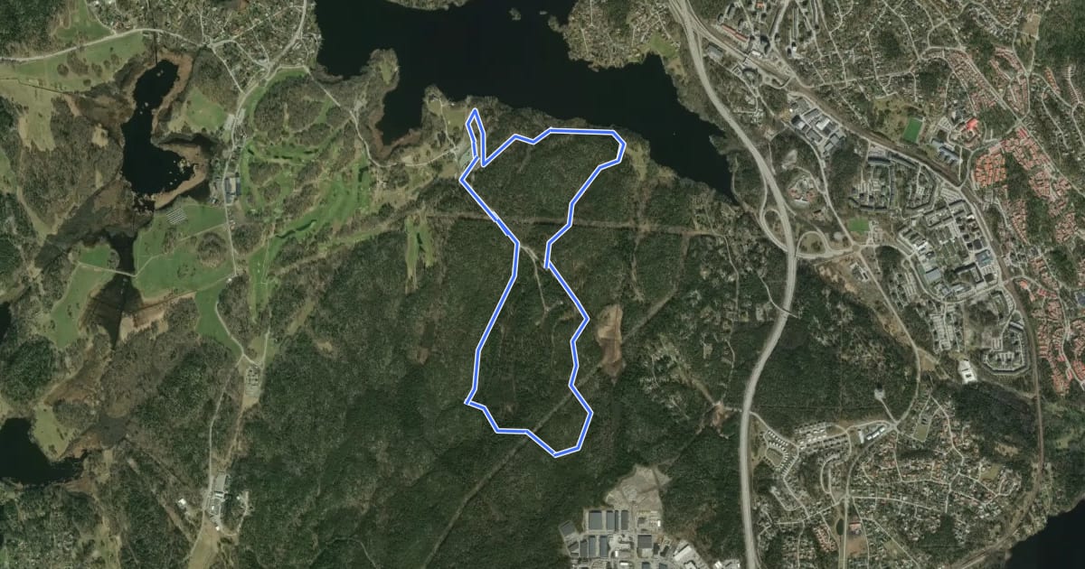 Маршрут 6 km на спутниковом снимке