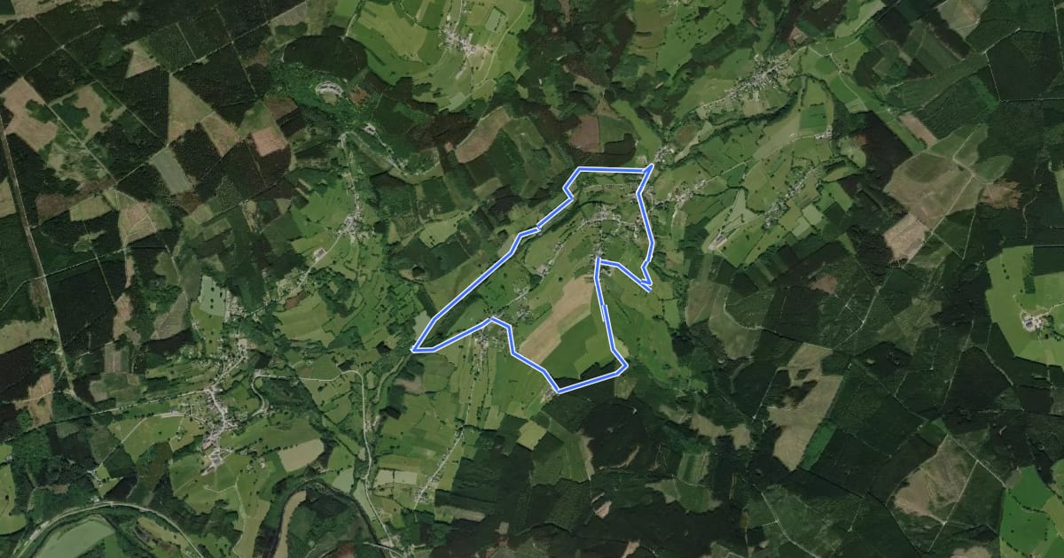Маршрут 6. Moulin du Ruy - Heilrimont - Roanne на спутниковом снимке