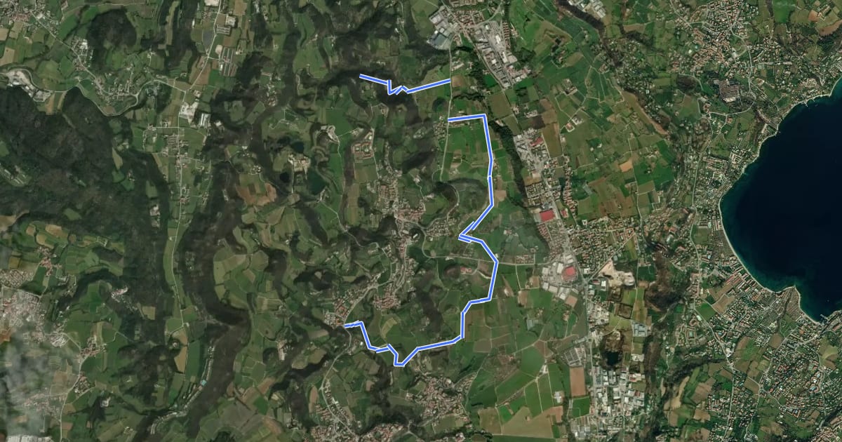 Маршрут 6 - Percorsi delle Colline Moreniche di Puegnago на спутниковом снимке