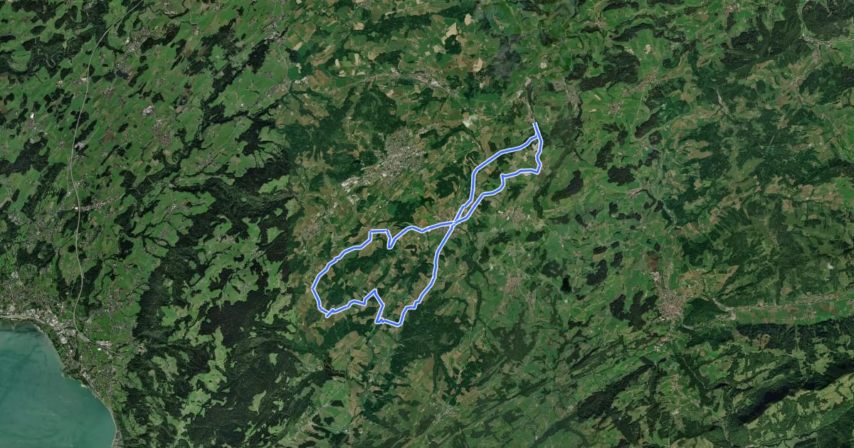 Маршрут 6 - Rothachtal-Runde на спутниковом снимке