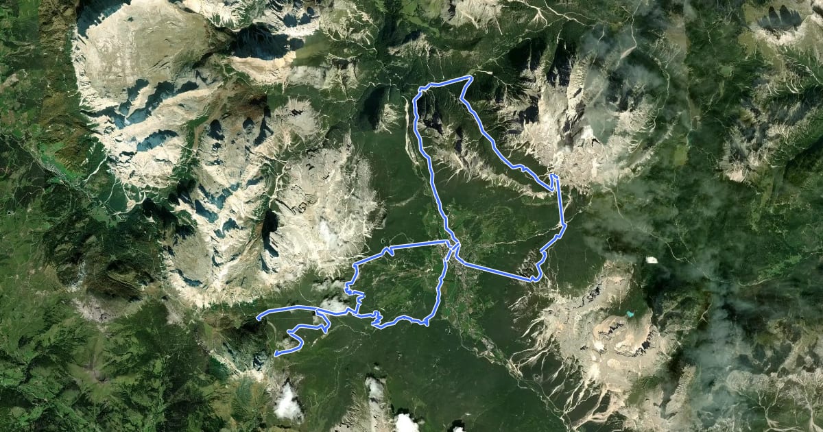 Маршрут 6 - Superpanorama Freeride на спутниковом снимке