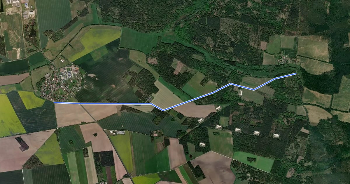 Маршрут 60-72 Pabsdorf SO-Stegelitz S на спутниковом снимке