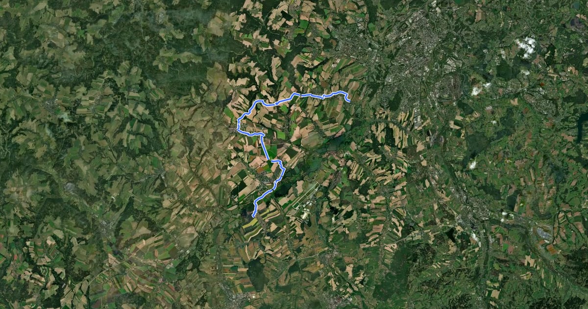 Маршрут 6011 Bartošovice - Dolní Polanka на спутниковом снимке