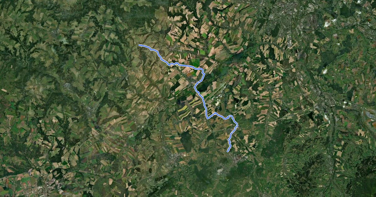 Маршрут 6039 Kopřivnice - Dolní Nový Dvůr на спутниковом снимке