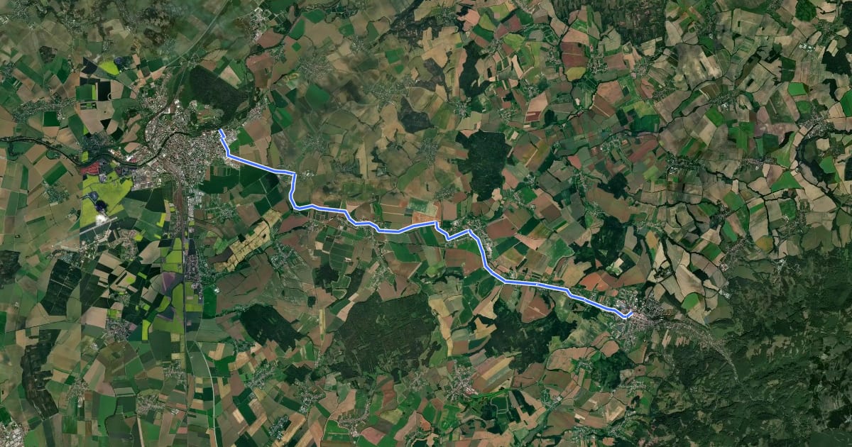 Маршрут 6062 - Přerov - Bystřice pod Hostýnem на спутниковом снимке