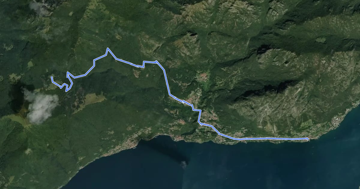 Маршрут 607 на спутниковом снимке