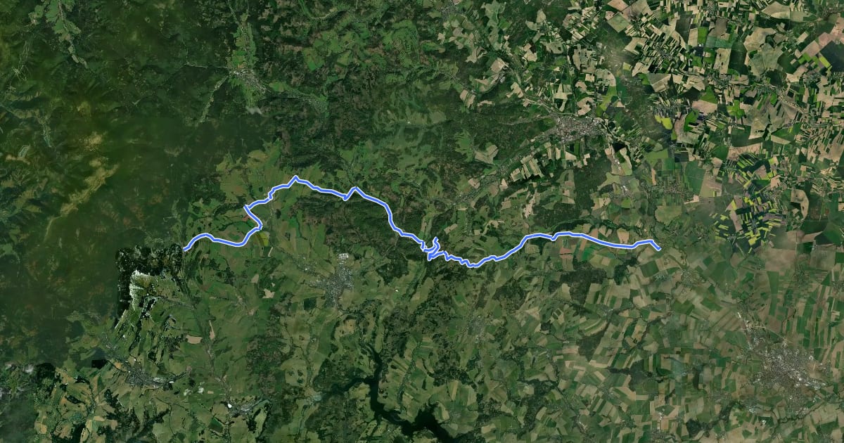Маршрут 6073 Malá Morávka - Skorochovice на спутниковом снимке
