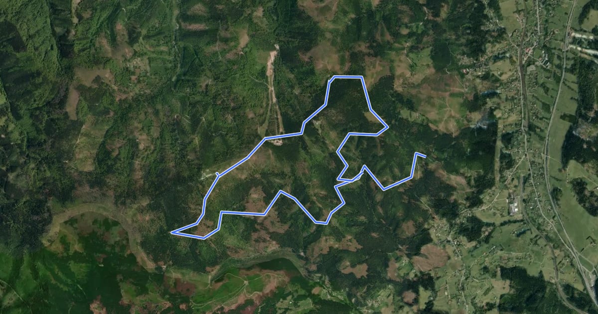 Маршрут 6084 Pod Beskydem - Beskyd (okruh) на спутниковом снимке