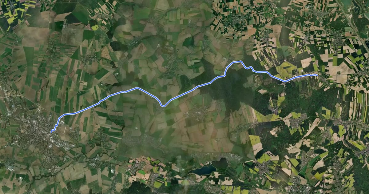 Маршрут 6092 Opava - Píšť (CZ/PL) на спутниковом снимке