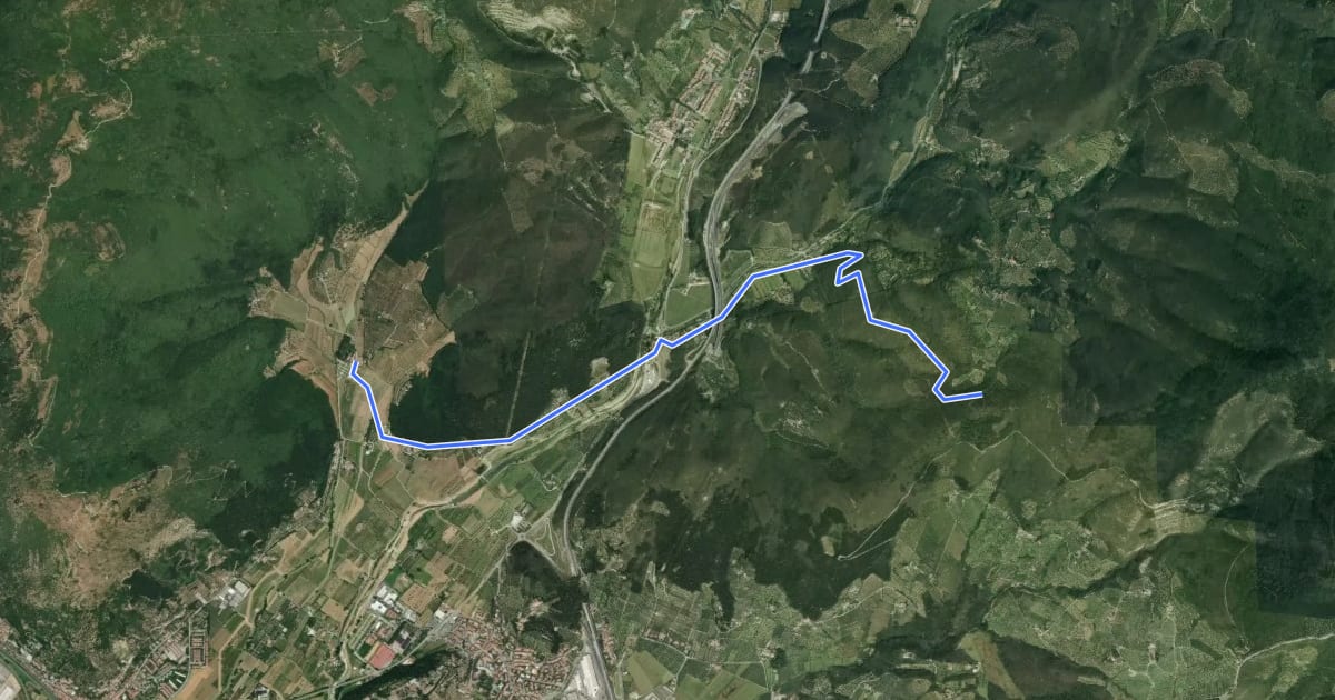 Маршрут 609A на спутниковом снимке