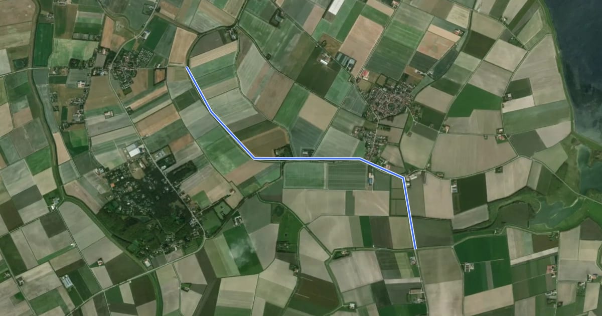 Маршрут 61-62 на спутниковом снимке