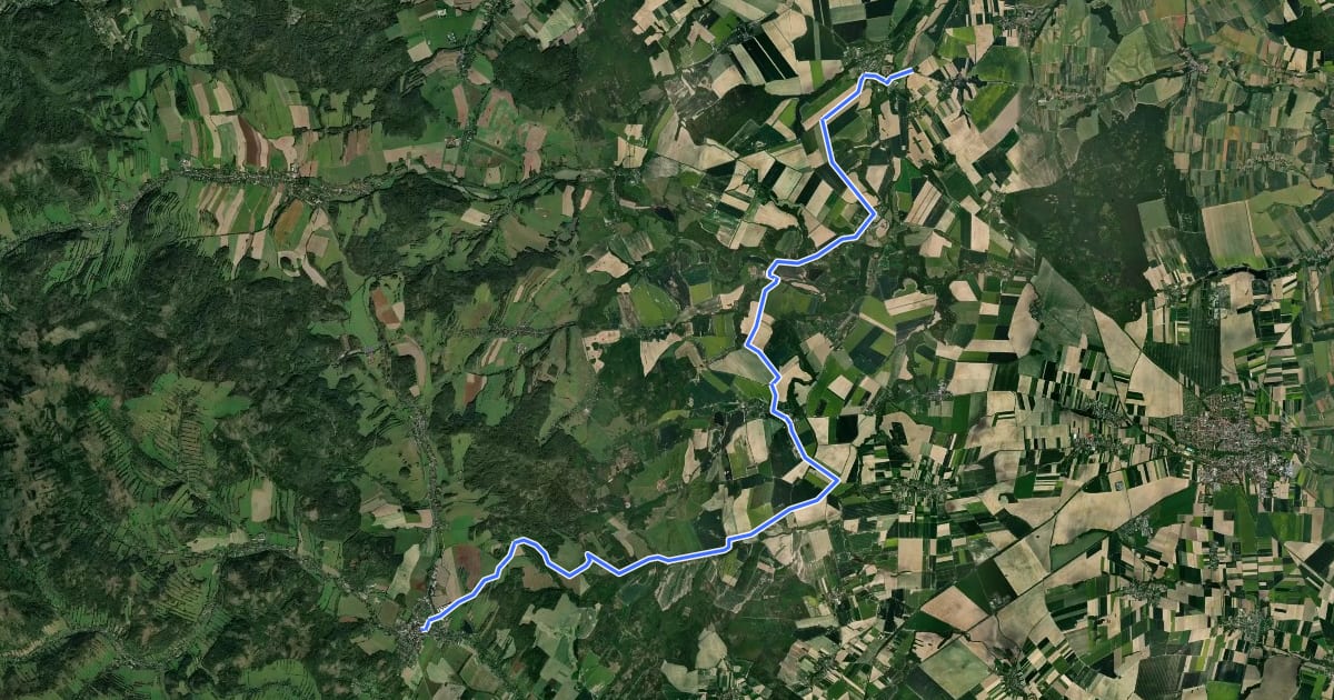 Маршрут 6116 Město Albrechtice - Osoblaha (CZ/PL) на спутниковом снимке