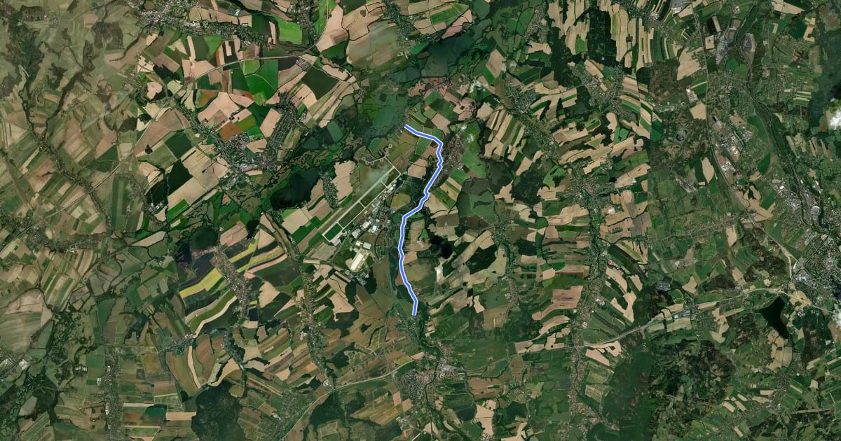 Маршрут 6136 Skotnice - Petřvaldík на спутниковом снимке